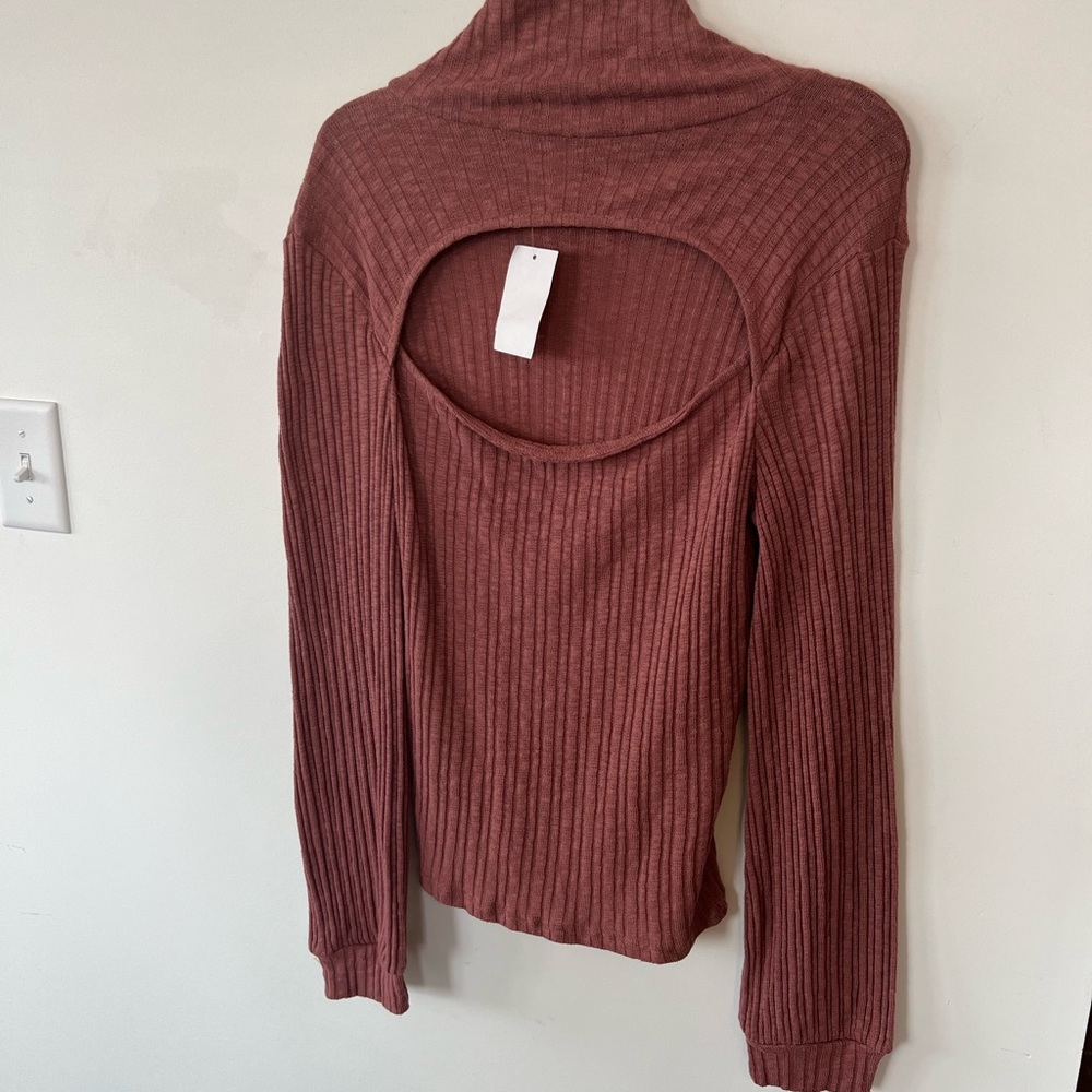 Bloomfield knit turtleneck long sleeve top/Bloomfield long sleeve blouse size M
